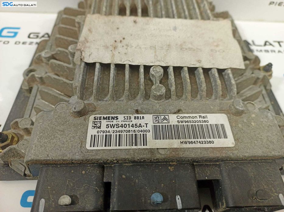 Kit Pornire Complet ECU Calculator Motor Calculator Confort Comfort Cip Cheie Imobilizator Peugeot 307 2.0 HDI 2001 - 2008 Cod 9647423380 9653205380 5WS40145A 9651196980 9651197680 [L1931]