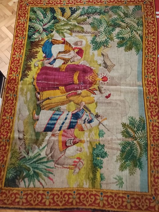 Килим,тъкан от вълна!Арабски мотиви,произведен в Анадола 1915-1920г.,