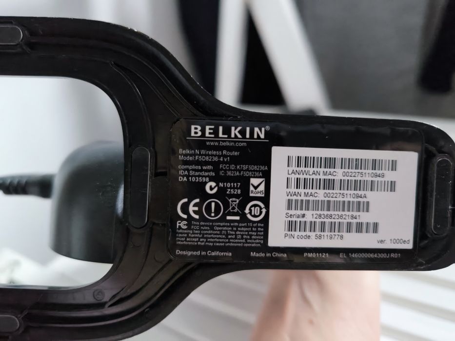 Router Belkin F5D8236-4V1-Port Wireless N Router