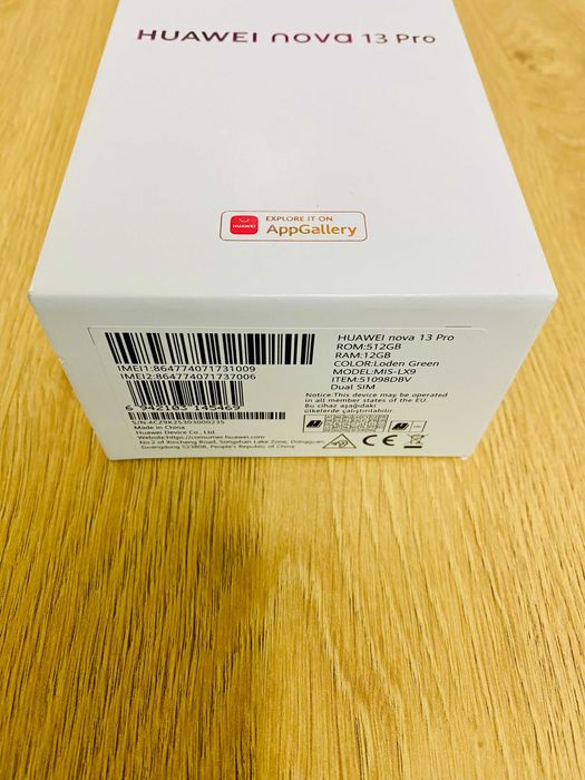НОВ !!! Huawei nova 13 Pro, 12GB RAM, 512GB, Green