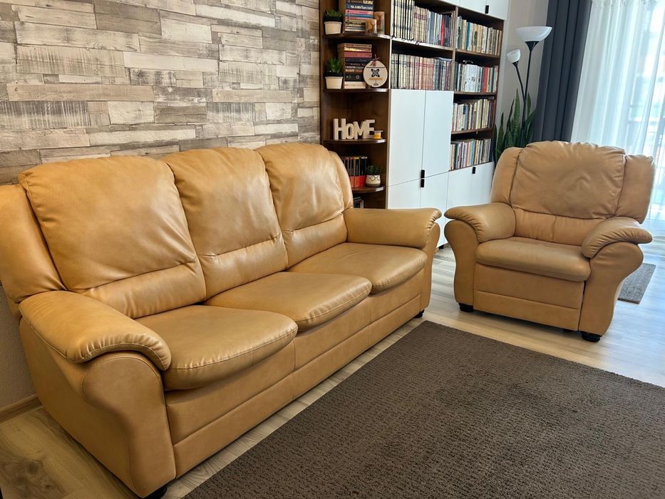 Canapea extensibila + fotoliu