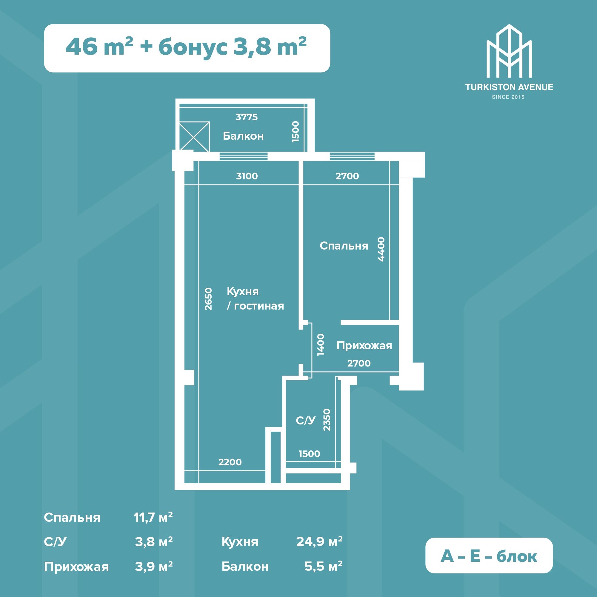 Квартиры на этапе котлована по выкупной цене Turkiston Avenue