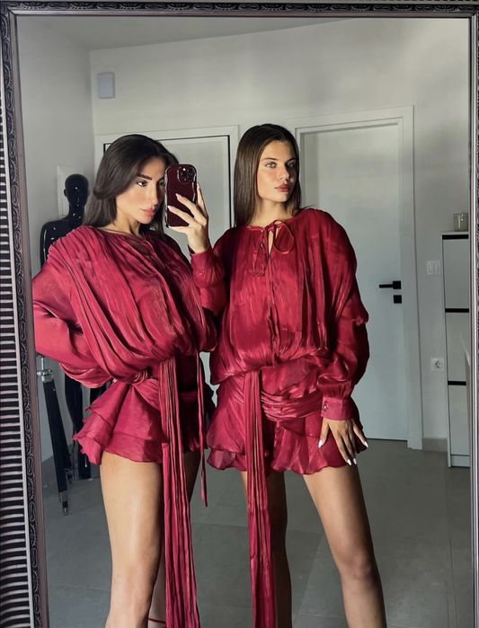 Ефирна рокля с панталонки размери от XS-L