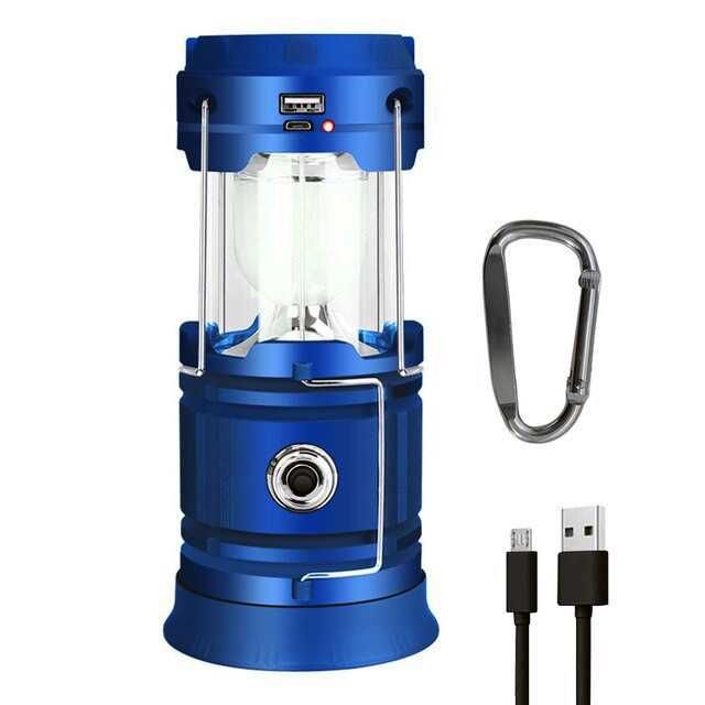 Lampa portabila, lumina LED, reincarcabila solar/prin USB, multicolor