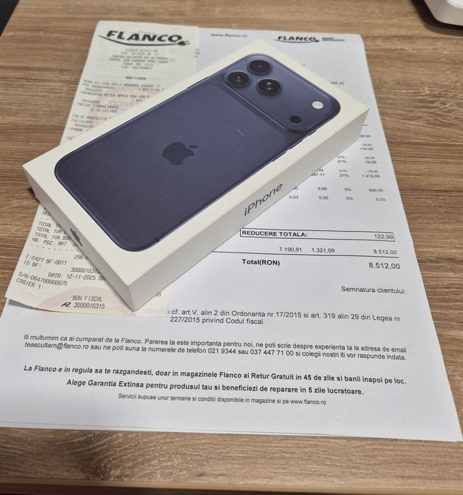 iPhone 17 Pro Max 256GB. SIGILAT !! 2 Ani Garantie