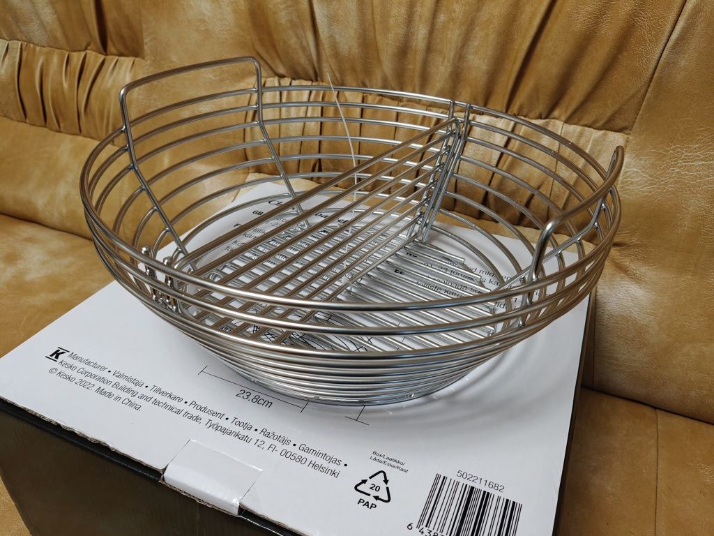 Coș inox pentru cărbuni sau fructe