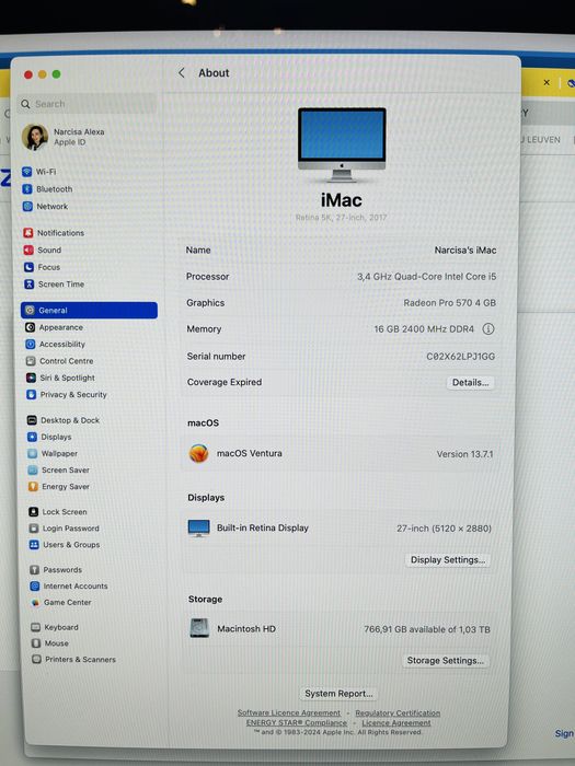 Impecabil  imac 27 16gb ram 1TB