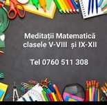 Meditații matematică clasele V-VIII sector 5 Antiaeriană