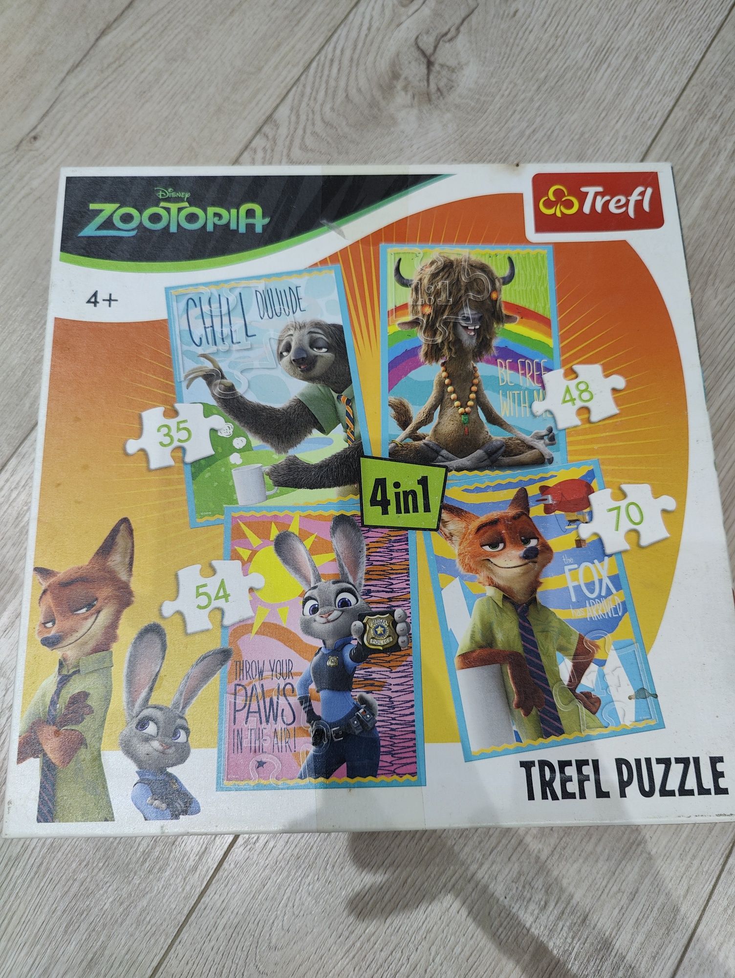 Puzzle 4 in 1 Zootopia