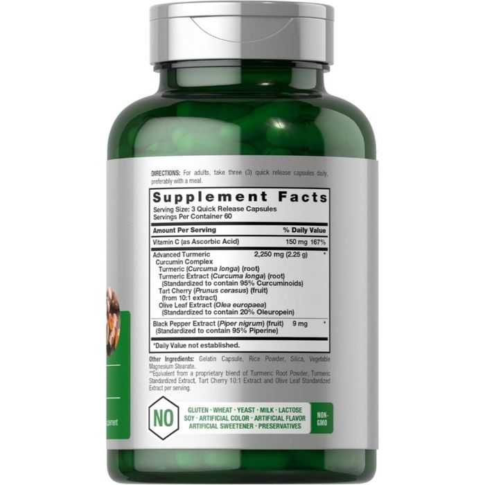Куркума с Черным Перцем и Терпкой Вишней 180 карсул Horbäach Turmeric