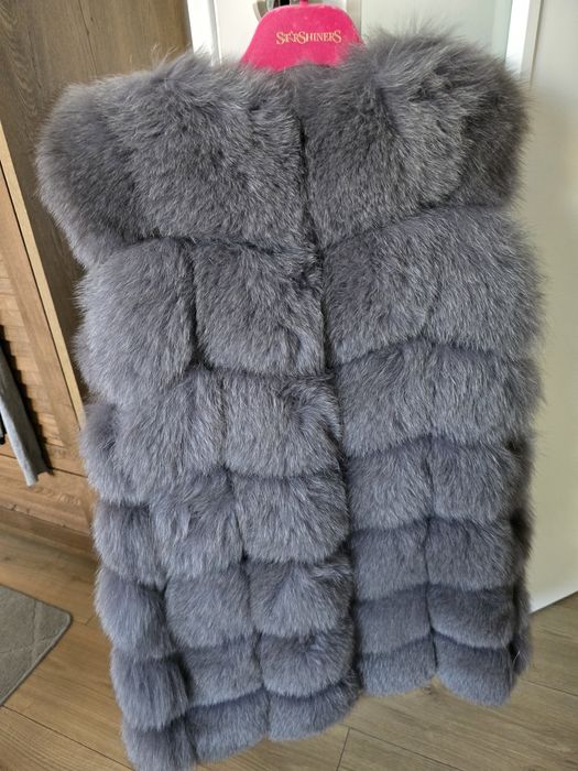 Vesta din BLANA NATURALA vulpe mărime M 38-40