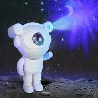 Детский ночник-проектор звездного неба Космонавт с колонкой