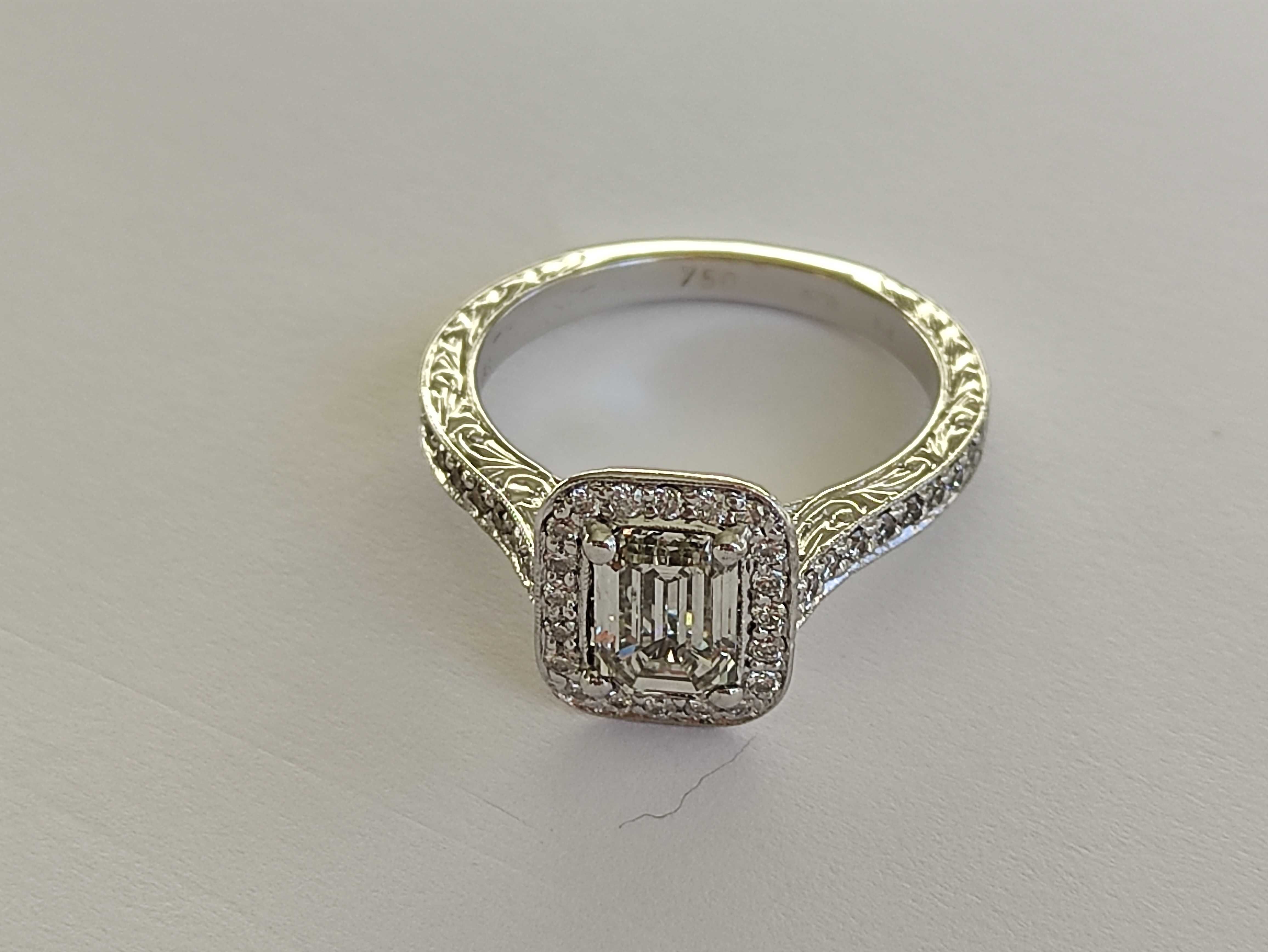Inel logodna aur 18k cu diamante 1,4ct