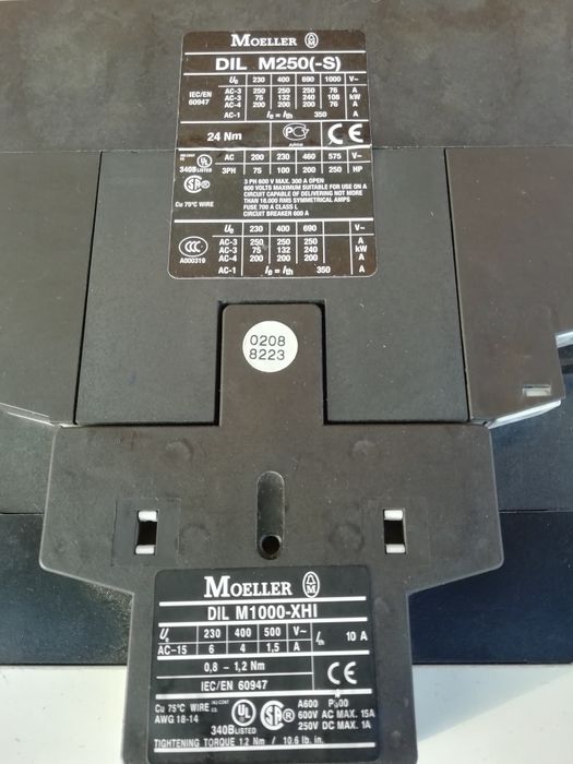Usol 250 A, contactor  Dil M 250