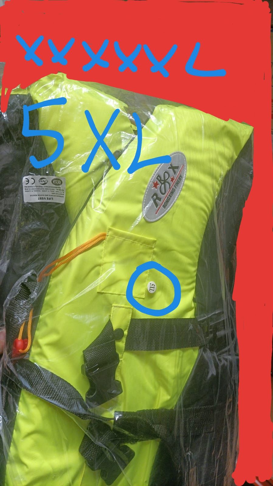 Pachet 12 veste salvare + 1 gratis mărime pana la 5xl vestă salvare