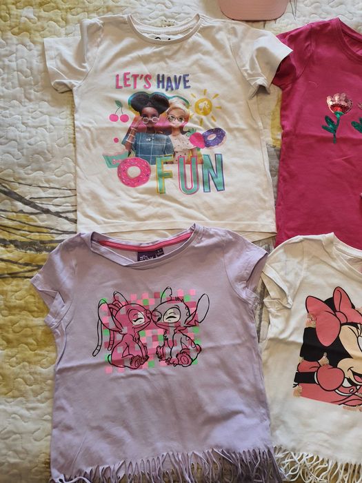 Летни и пролетни дрешки за момиченце размер 110- 116, без забележки