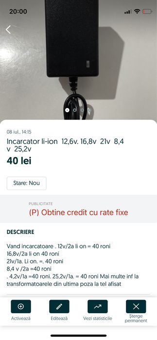 Controller solar si incarcatoare li on ultima poza