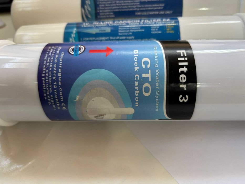 Set 4 filtre osmoză inversă, universal, culoare alb