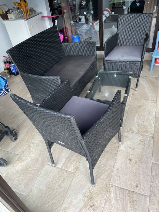 Ратанов градински комплект