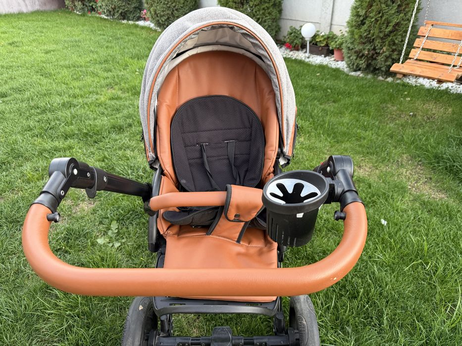 Carut Krausman 3 in 1 piele maro!