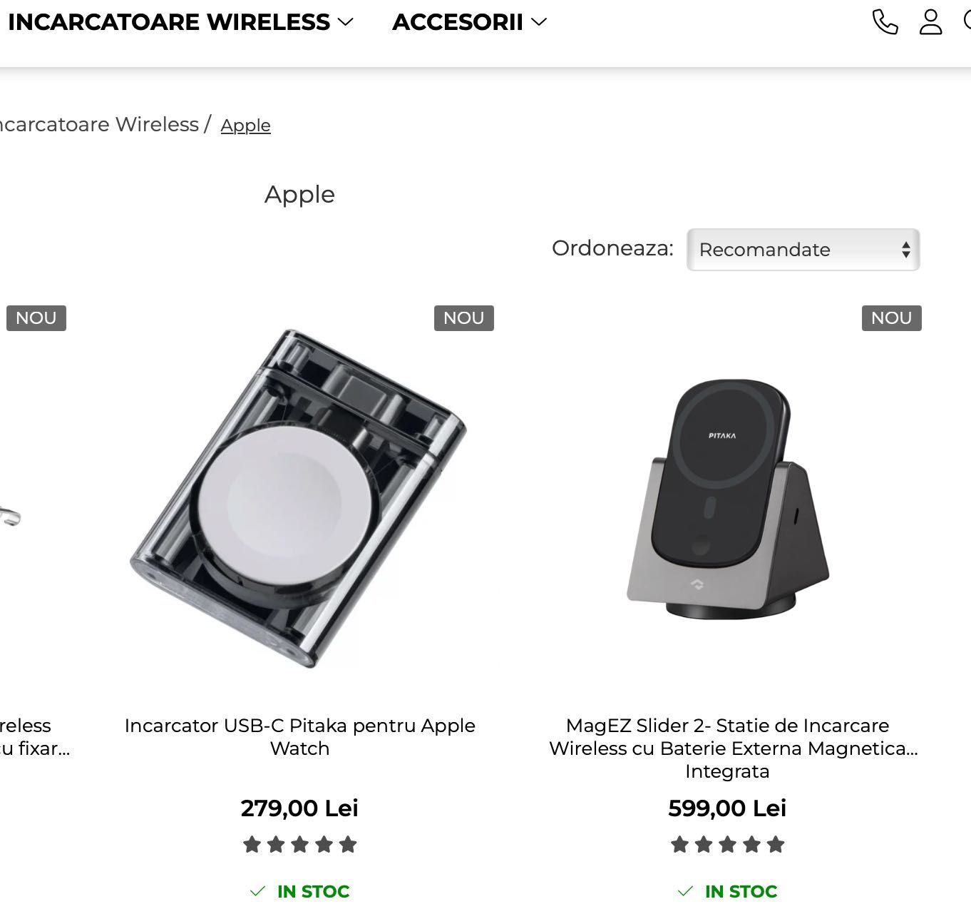 Pitaka Dock Incarcare Wireless cu Baterie Externa- MagSafe Apple Watch