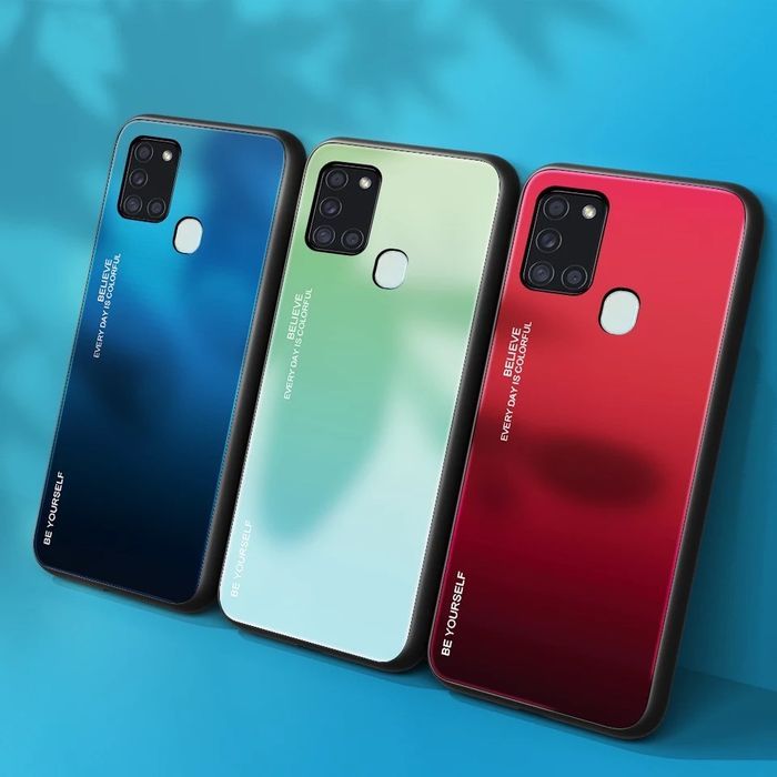 Husa Gradient cu spatele din sticla pt Samsung Galaxy A21s / A32 5G