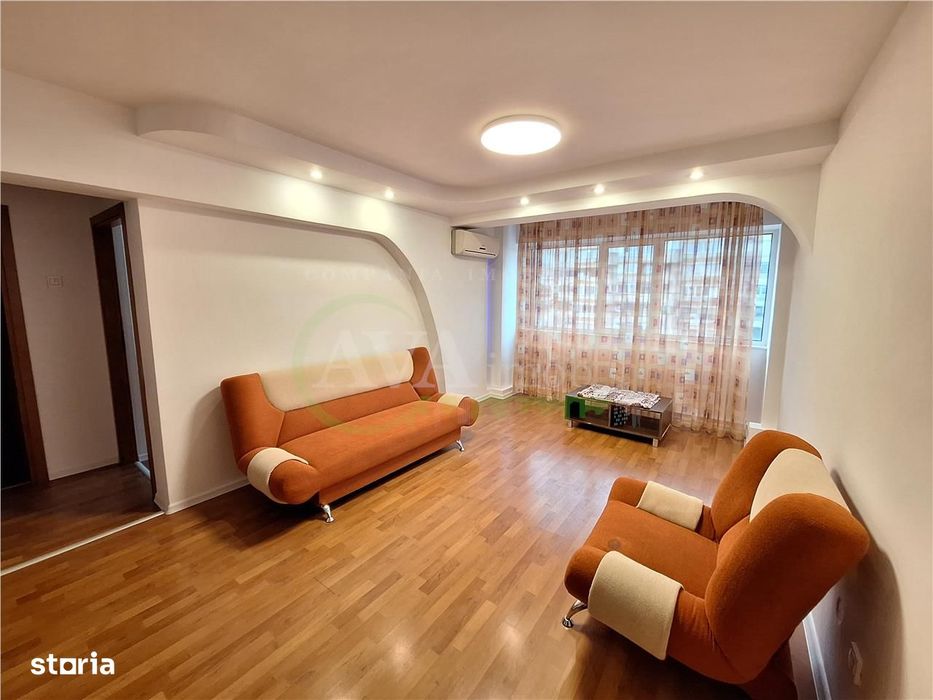 Apartament 3 mobilat si utilat, 2 bai, 2 balcoane, Ultracentral-Bacau