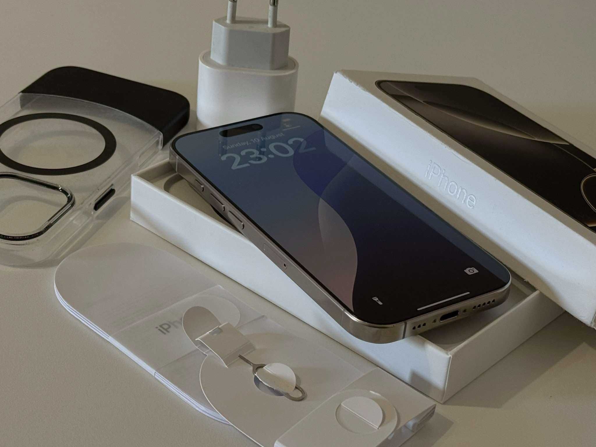 Бартер! 12м.Гаранция! iPhone 16 Pro 100% Natural Titanium + Адаптер