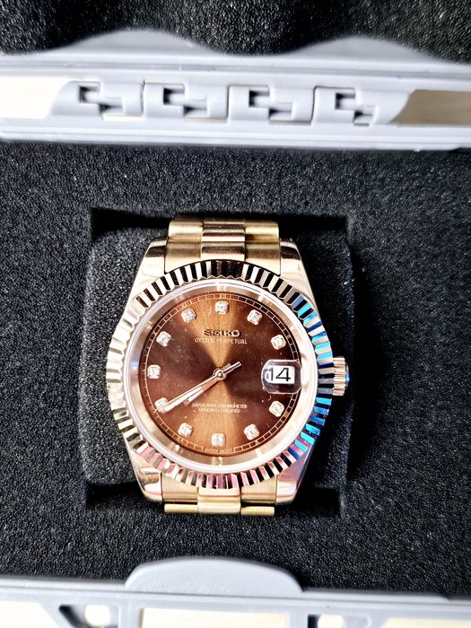 Seiko Datejust Skeleton Rose Gold Custom