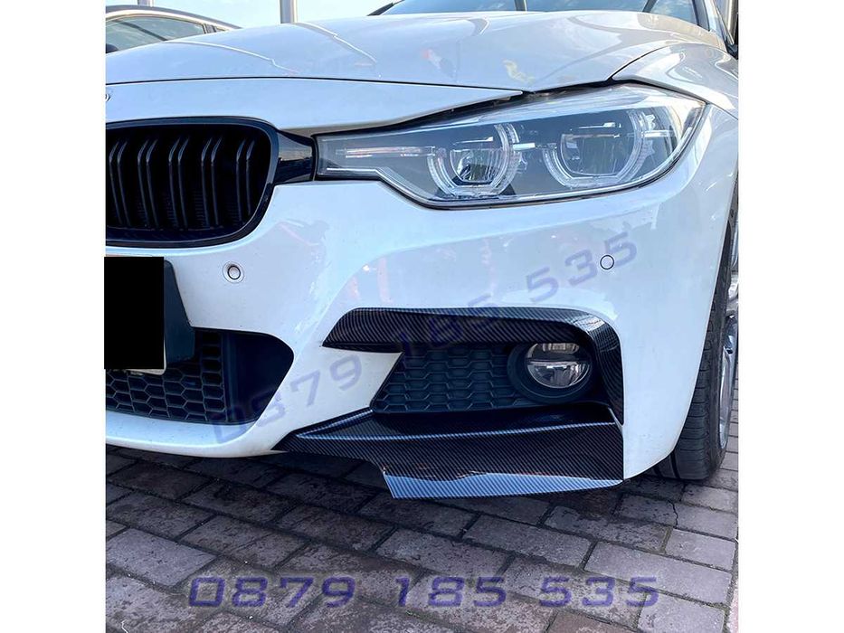 Тунинг лип спойлер предна броня BMW 3 F30 F31 бмв ф30 добавки сплитер