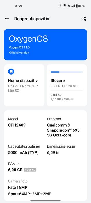 OnePlusNord CE2Lite5G/an 2022/128GB /12GB RAM DualSim