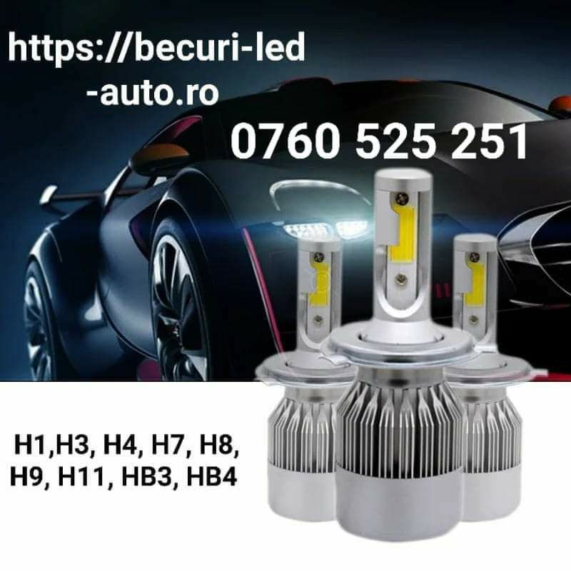 Becuri Led C6 H1,H3,H4,H7,H8,H9,H10,H11,H13,H16,9004,9005,9006,Hb3,Hb4