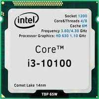 Intel-Core i3 – 10100, 3.6 GHz, 6MB, 4 core/8 threads LGA1200