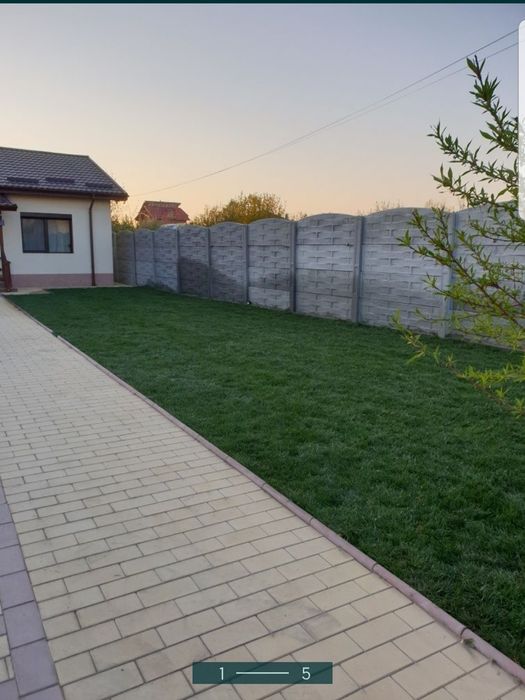 Gazon rulou sport/ tuia smaragd/ piatra alba decorativă