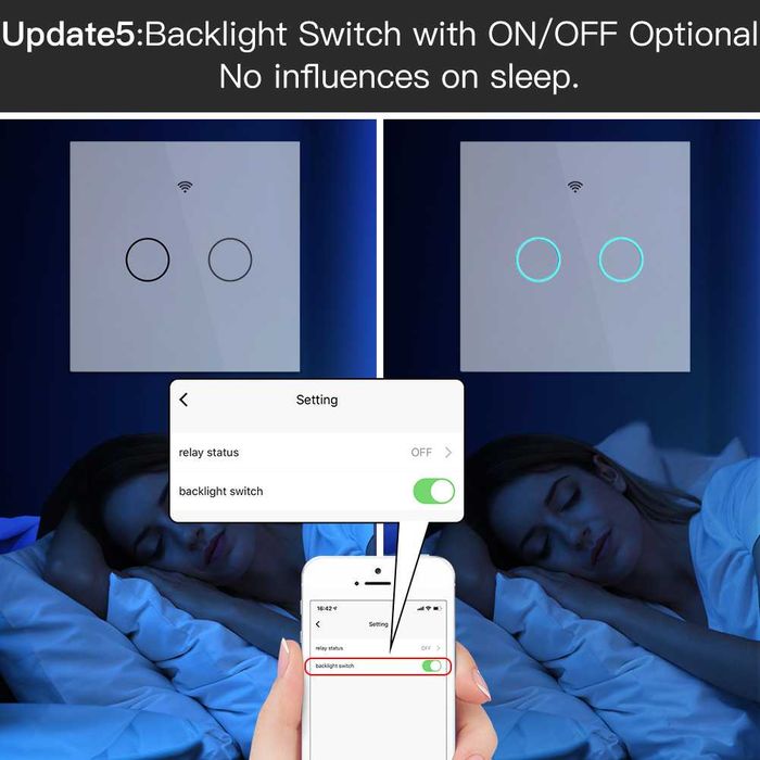 Intrerupator smart Zigbee 2 butoane fara nul sau condensator ALB/Negru