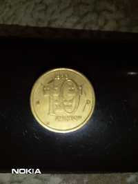 Продам, монету 10 крон в отличном состоянии