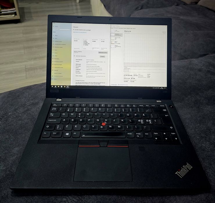 Laptop Lenovo Thinkpad L490, i5 -8265U, 24Gb RAM, SSD 512gb, impecabil