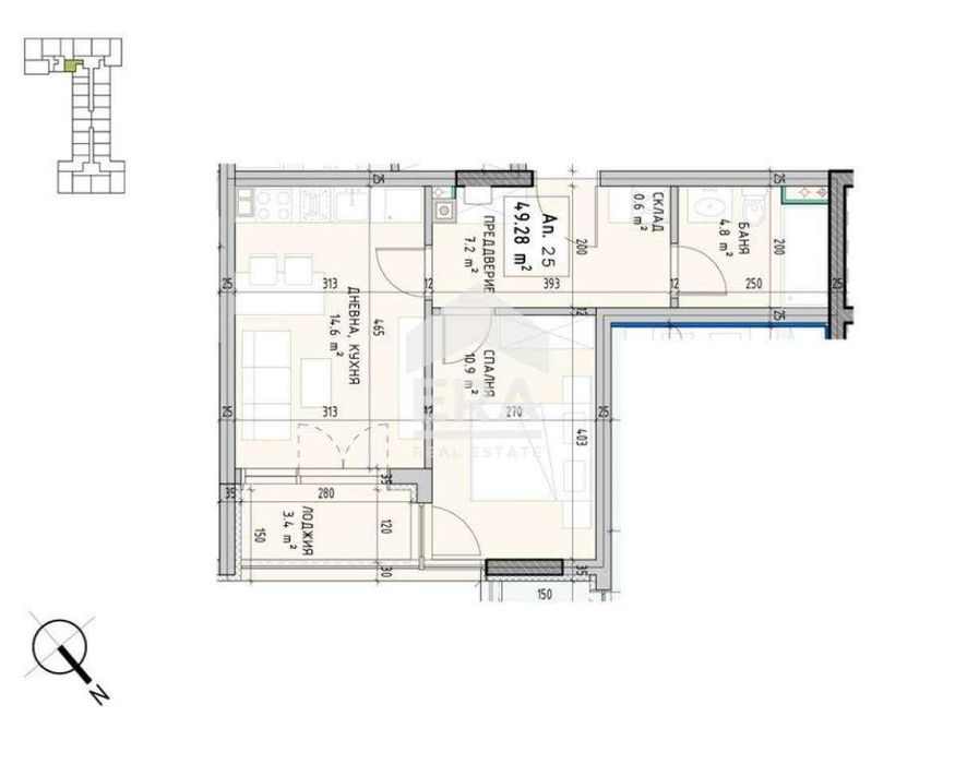 Продава се Двустаен апартамент в София, Малинова долина - 58 кв.м за 1809 €/кв.м - Снимка #2