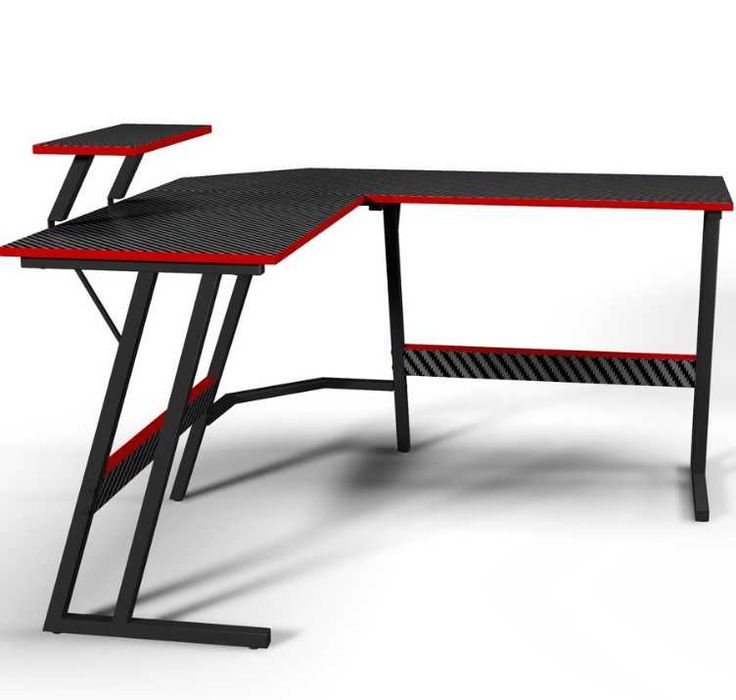 Двойно ъглово бюро за гейминг, офис или детска стая