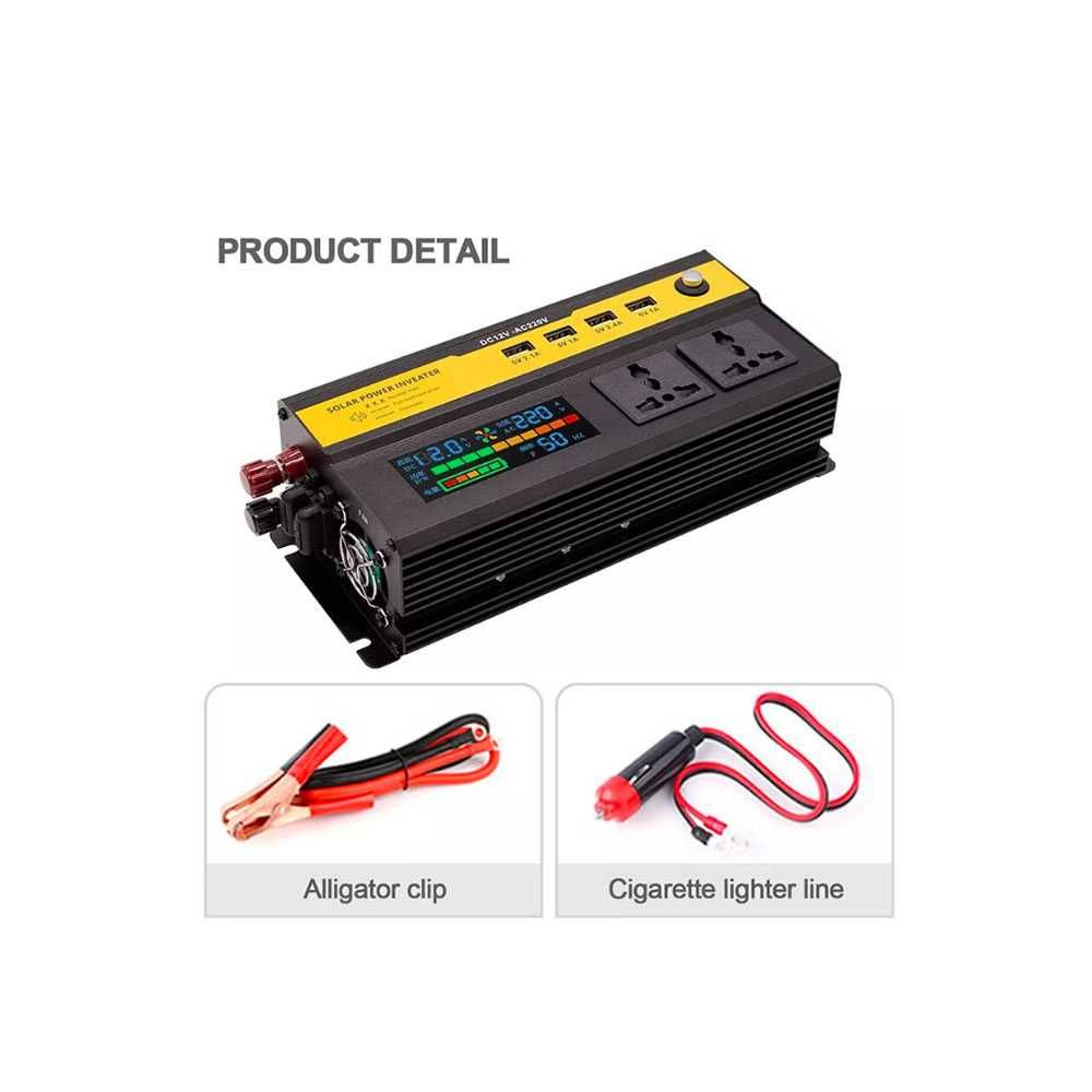 Преобразувател за ток/инвертор, от 12V на 220V, 1000W