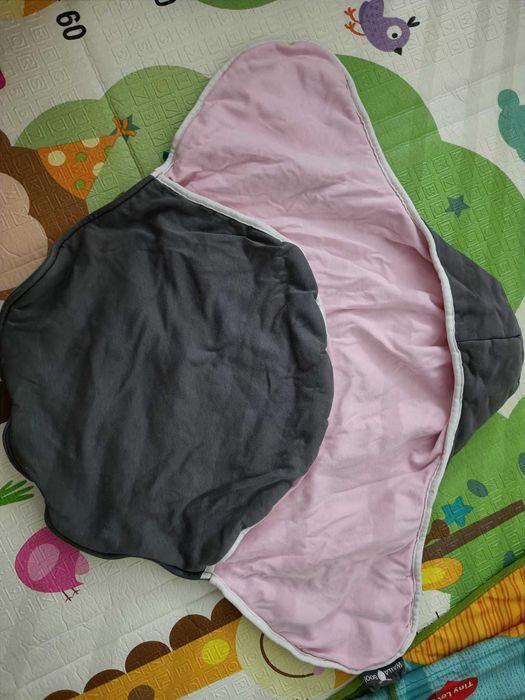 Sac de dormit pentru scaun auto, roz-gri, 0-6 luni