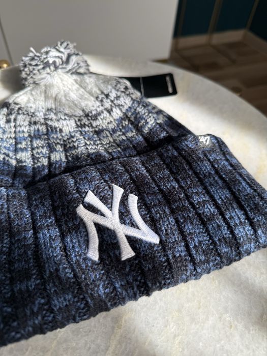 47 Brand NY Yankees caciuna cu ciucure unisex bleumarin cu gri OS noua