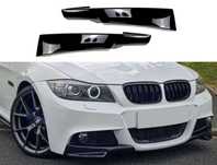 Сплитери за М-тех броня BMW E90/E91 – черен гланц – фейслифт