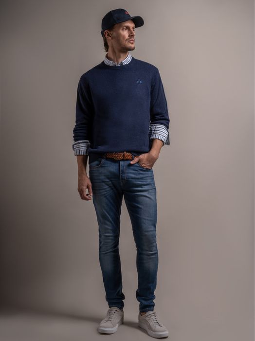 La Martina / мъжка вълнена блуза/фланела M