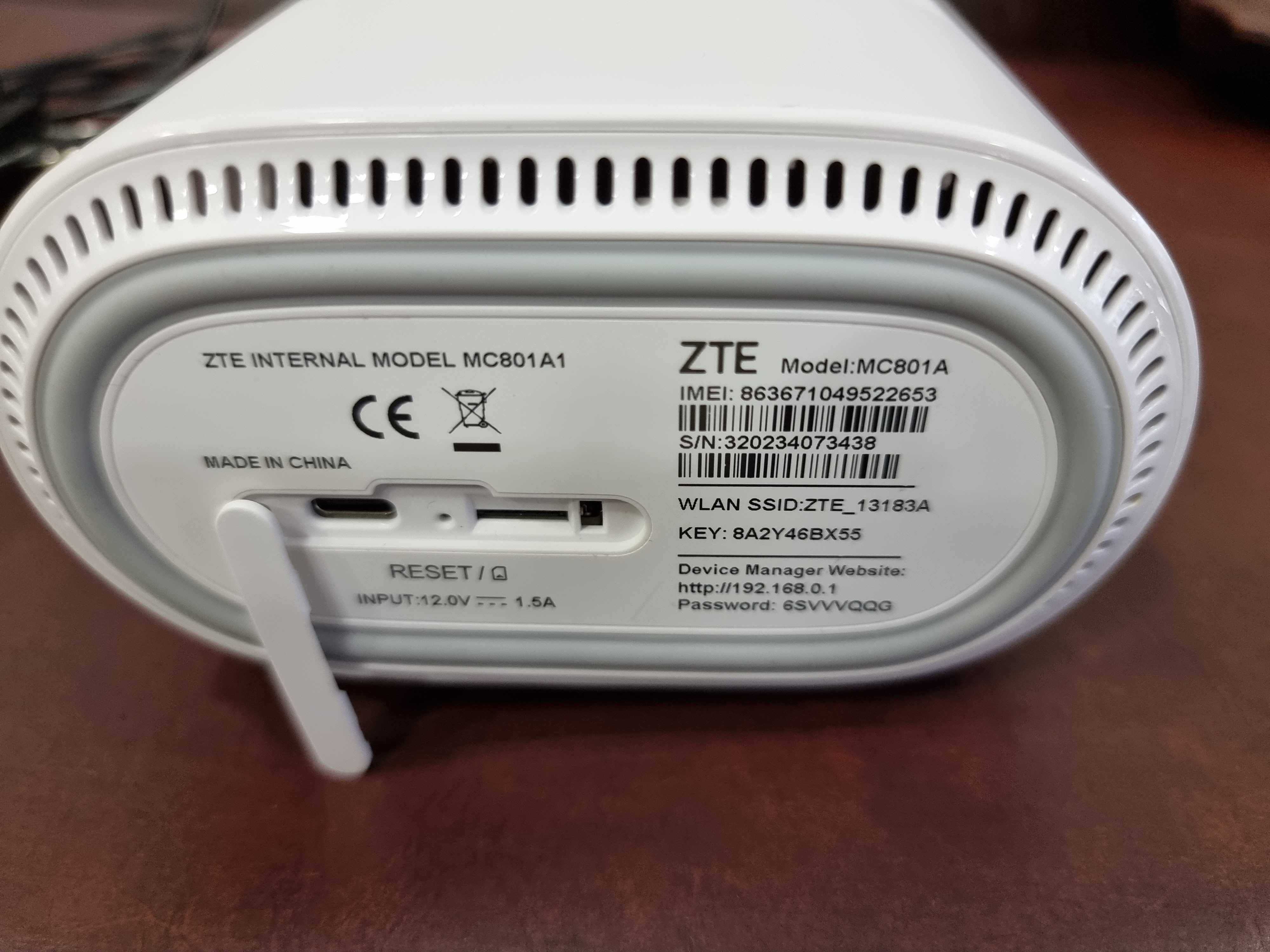 ZTE MC801A 5G wi-fi router