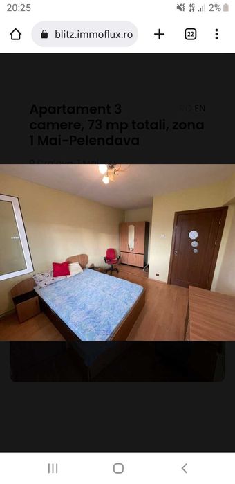 Vând  apartament cu 3 camere,decomandat ,zona 1Mai