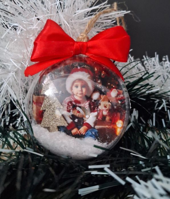 Коледни топки със снимка