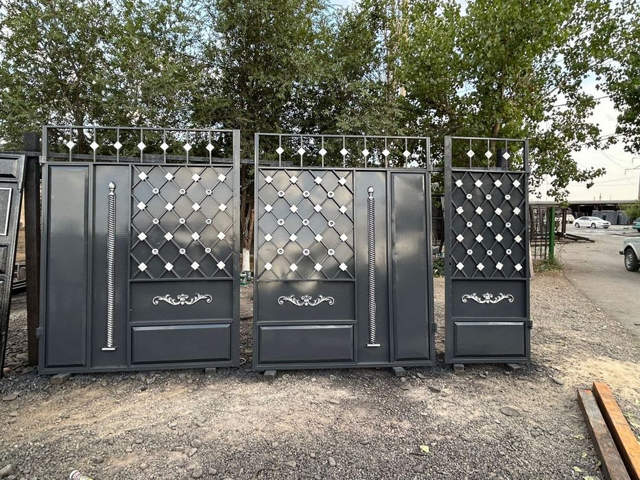 Ворота,Навес,варота,калитка,дарбаза,хайтек,қақпа,Түркістаннан,распашно