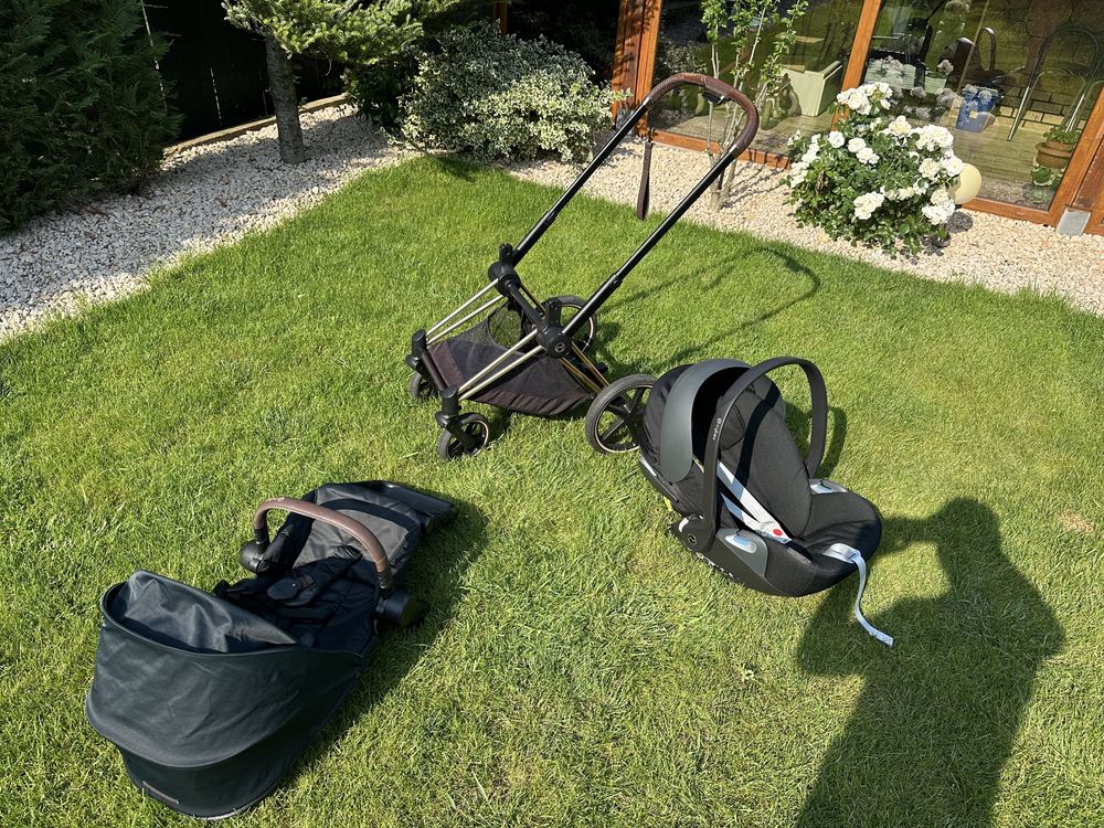 Carucior Cybex Priam Platinum 2 in 1(scoica si partea sport)cadru gold