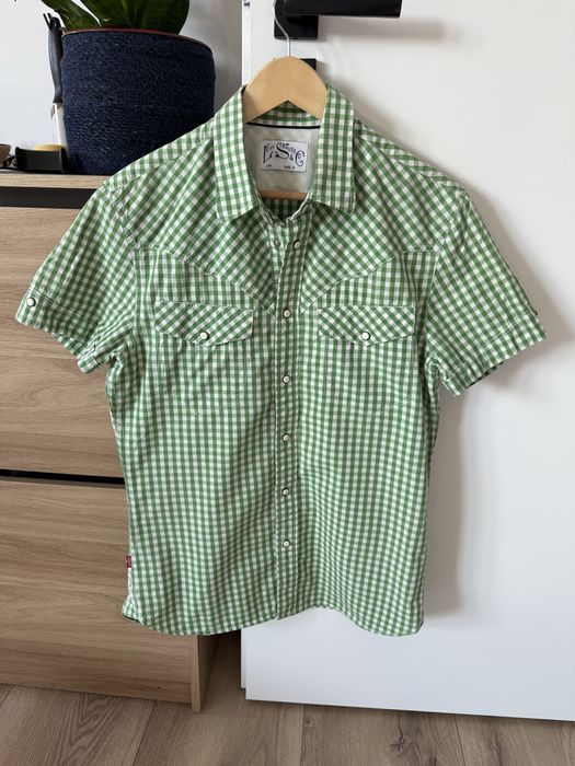 Camasa LEVIS Maneca Scurta Carouri Western Verde Barbati | Marime L